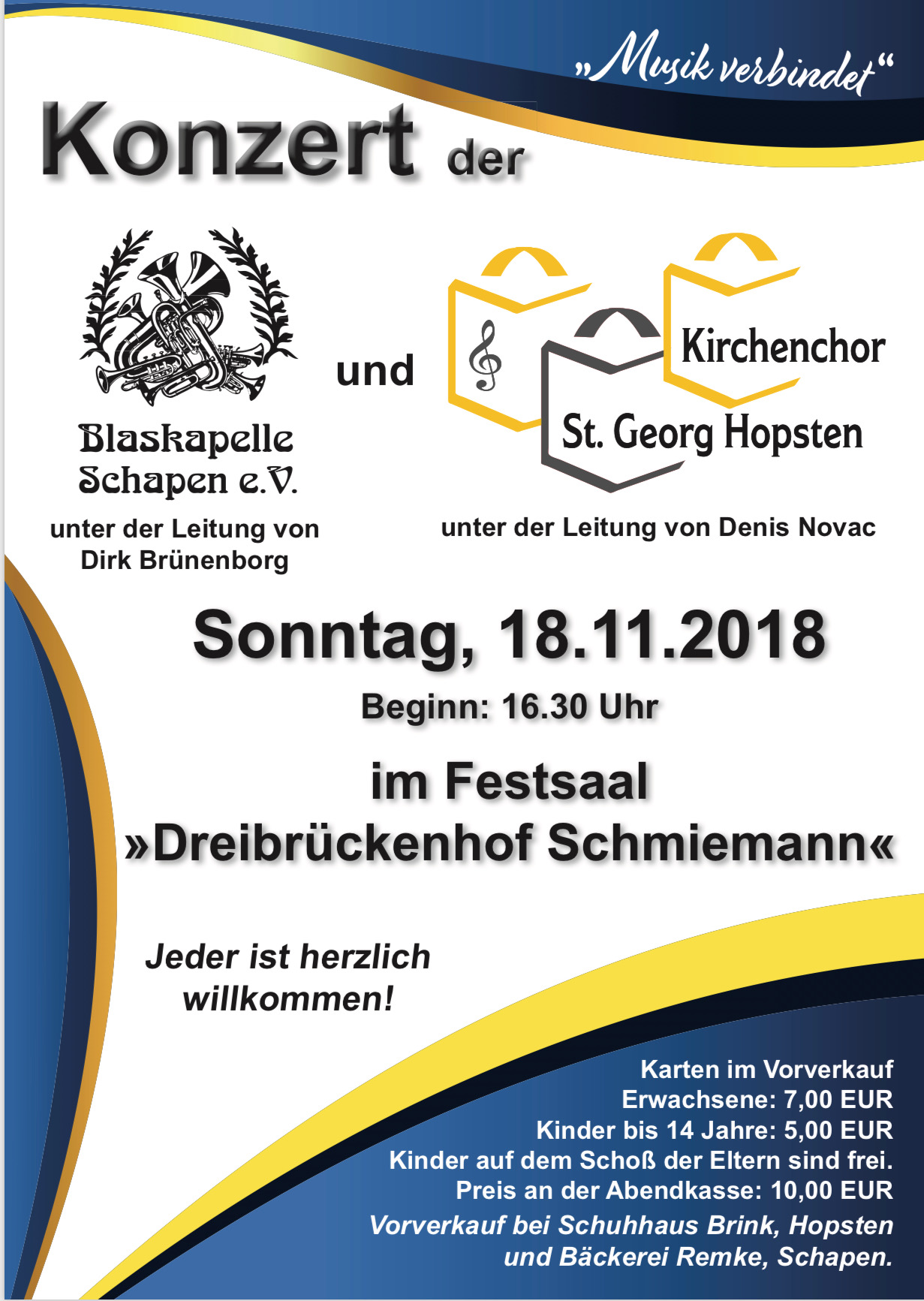 Konzertplakat "Musik verbindet"